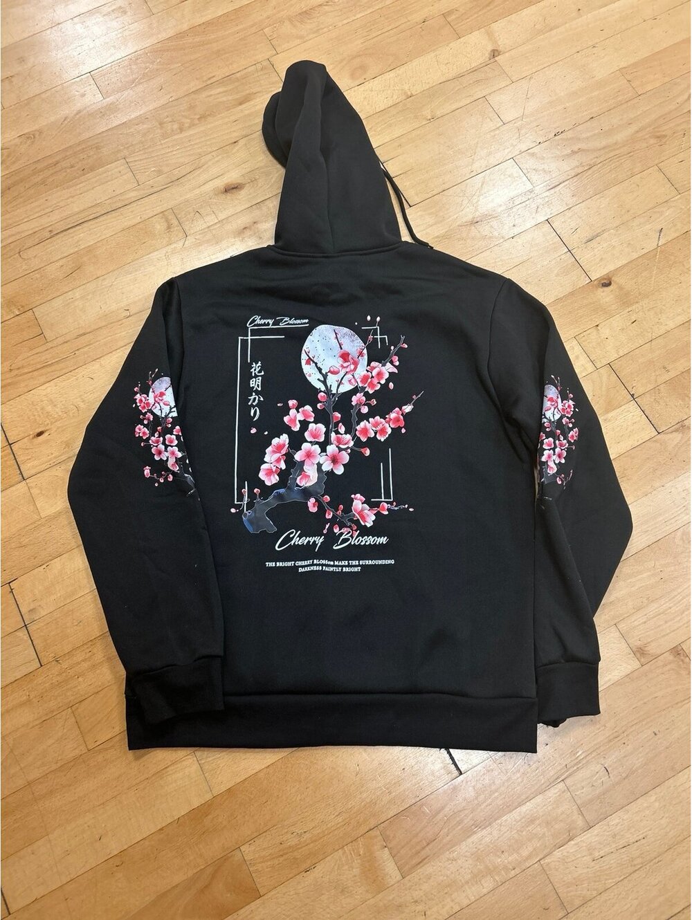 Black Cherry Blossom Hoodie New